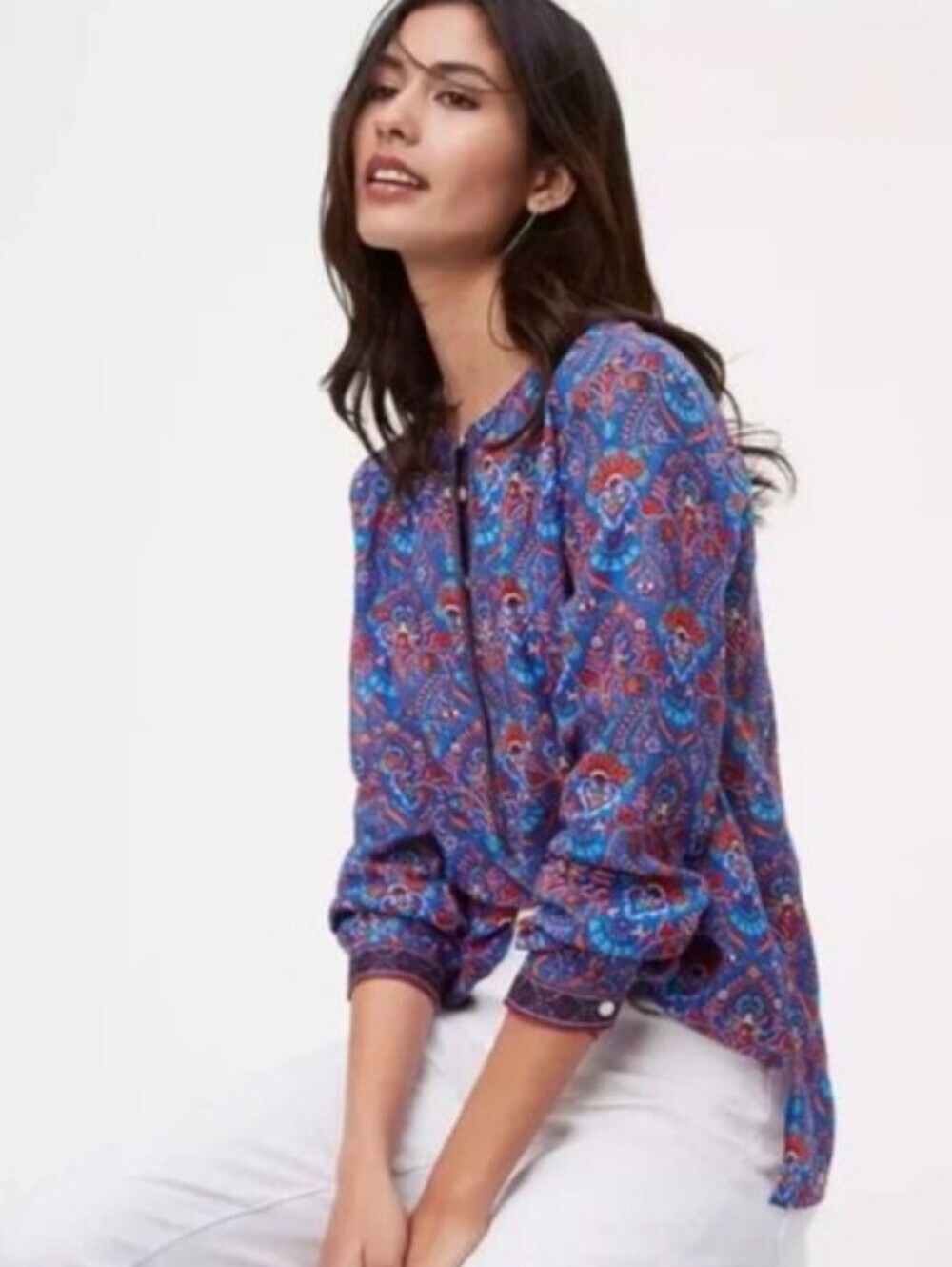 Ann Taylor Loft The Softened Paisley Shirt Size S NWT